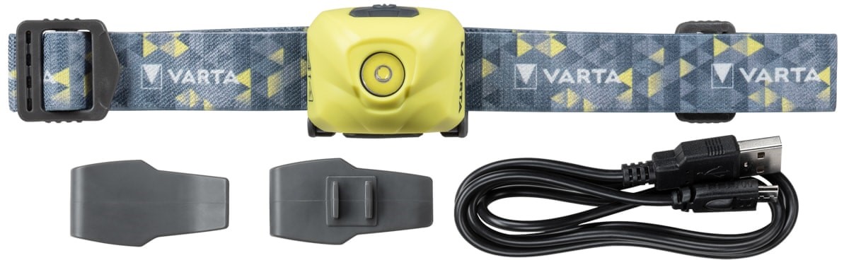 Čelová svítilna VARTA limetková, OUTDOOR SPORTS Ultralight, LED3W nabíjecí