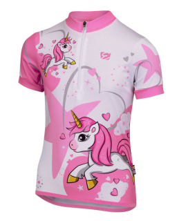 Etape – dětský dres RIO, bílá/růžová