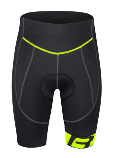kraťasy FORCE B30 do pasu s vložkou,černo-fluo