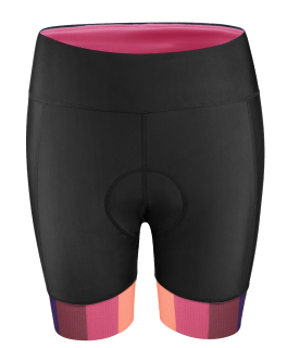  kraťasy F VICTORY LADY do pasu s vl, črn-růž 